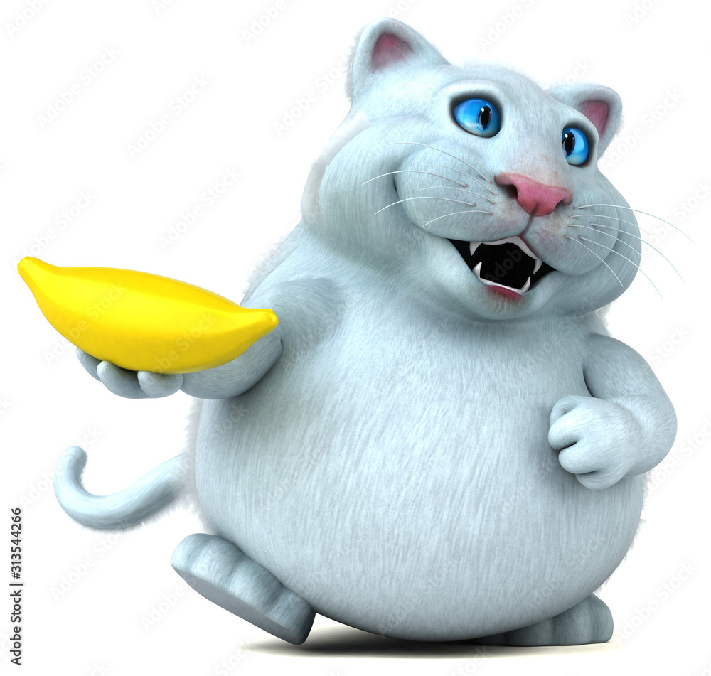 Fun cat - 3D Illustration Fun cat - 3D Illustration