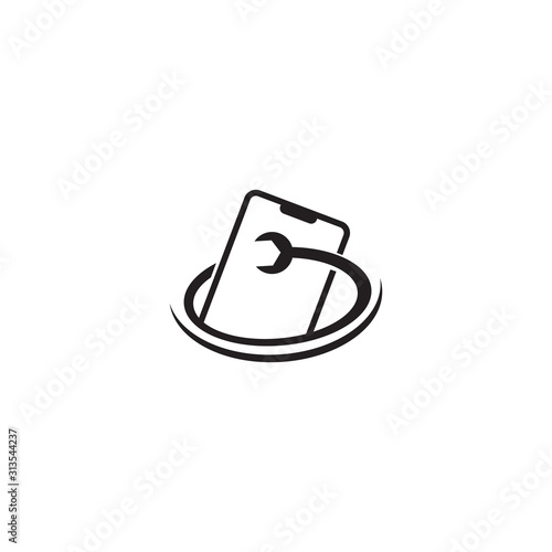 phone mobile repair logo icon vector template