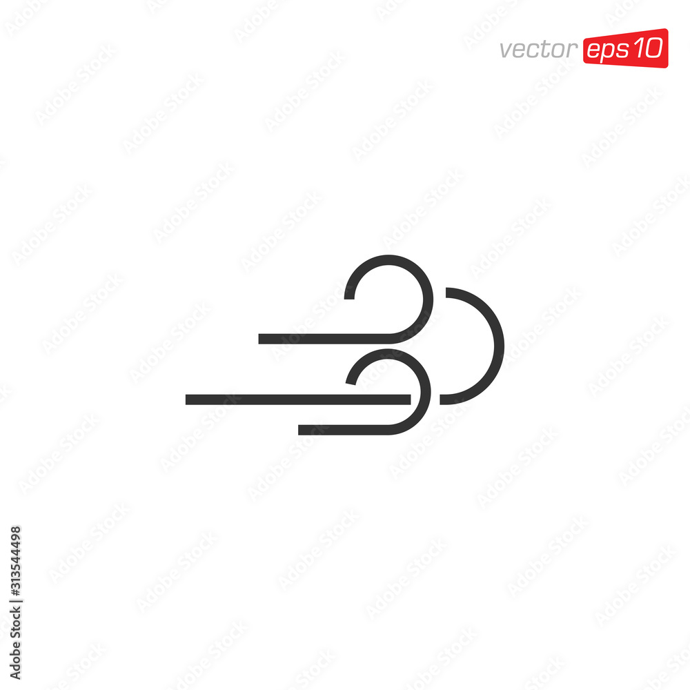 Wind and Air Icon Logo Design Wind and Air Icon Logo Design