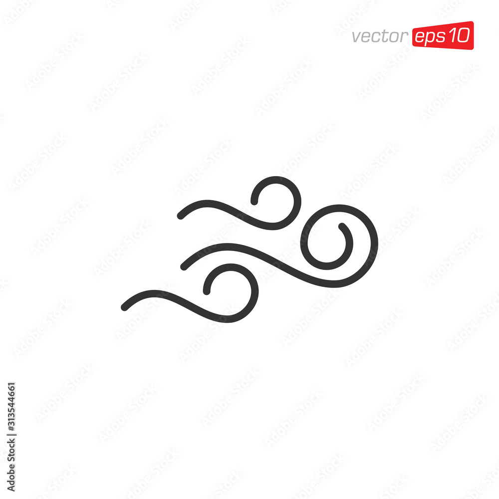 Wind and Air Icon Logo Design