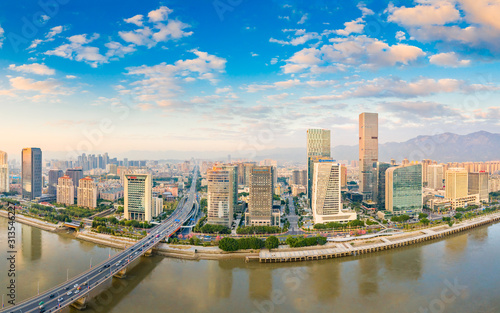 The urban scenery of the CBD of the strait financial street and the CBD of the south of the Yangtze river in fuzhou city, fujian province, China © Weiming