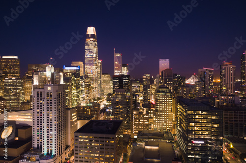 San Francisco Skyline Illuminated at Night