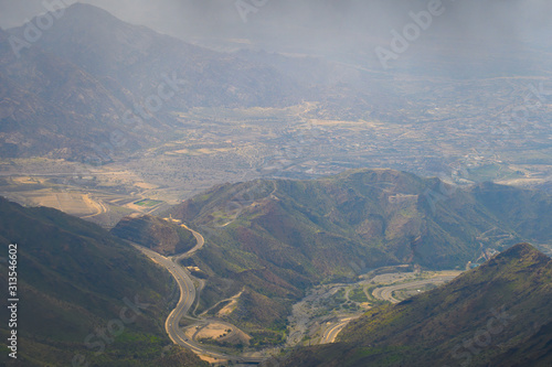 Landscape view of Taif Mountains 