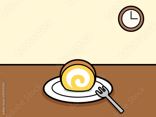 カフェタイム ロールケーキ （おやつの時間）