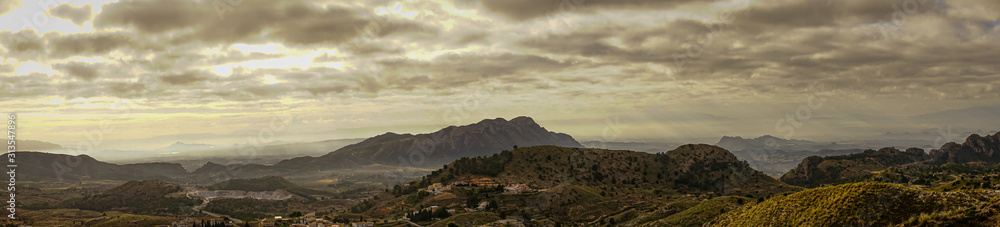 Landscape of the Murcia region from the Sierra de la Pila