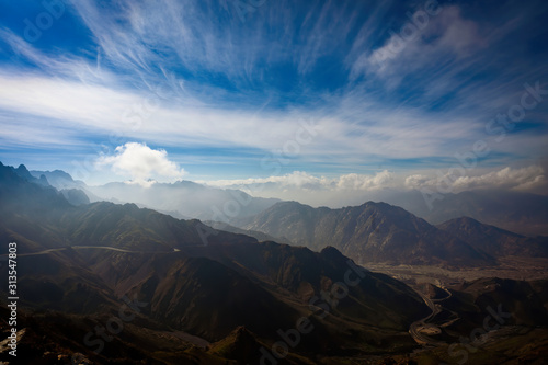 Landscape view of Taif Mountains  photo