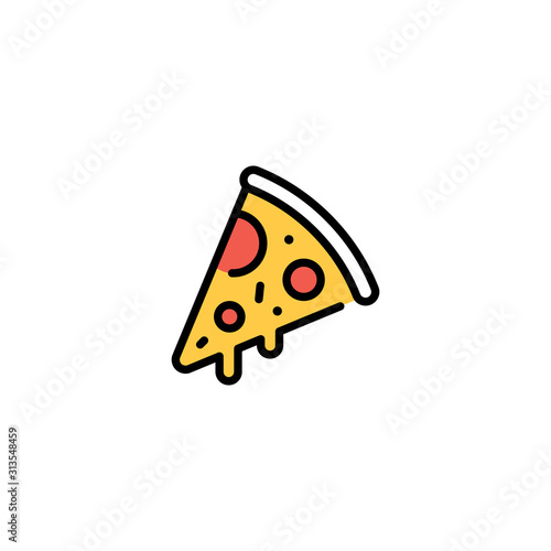 Pizza Slice Food Icon Logo