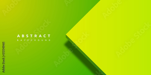 Abstract 3d green background with blank space of paper layer	