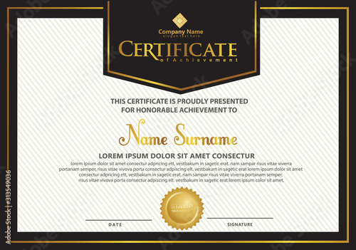 Modern certificate template