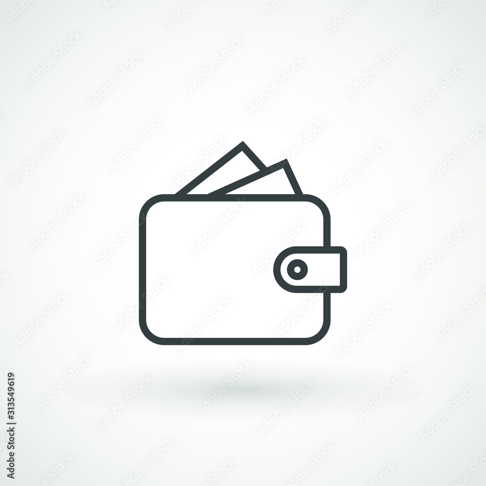 Wallet Icon in trendy flat style isolated on white background. Wallet symbol for your web site design, logo, app, UI. Vector illustration Wallet Icon in trendy flat style isolated on white background. Wallet symbol for your web site design, logo, app, UI. Vector illustration