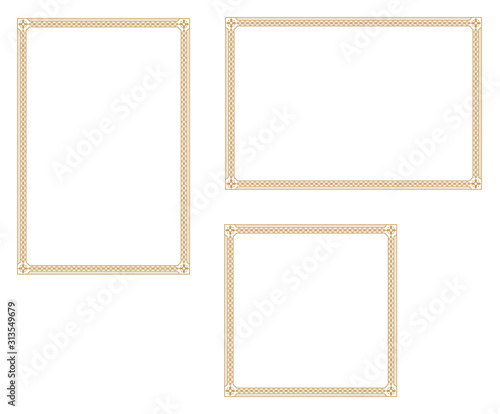 Decorative frame.A frame that gave a change in size to the same design.Good frame for a4 size paper.Certificate frame.