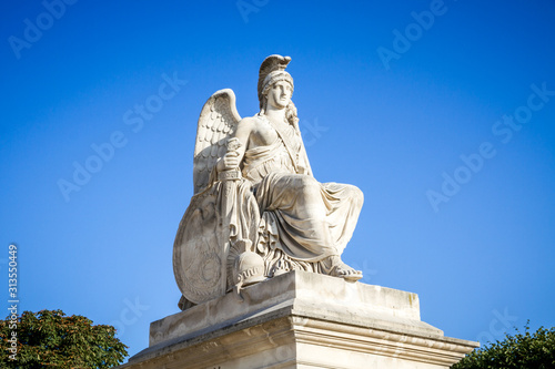 Victorious France statue near the Triumphal Arch of the Carrousel, Paris