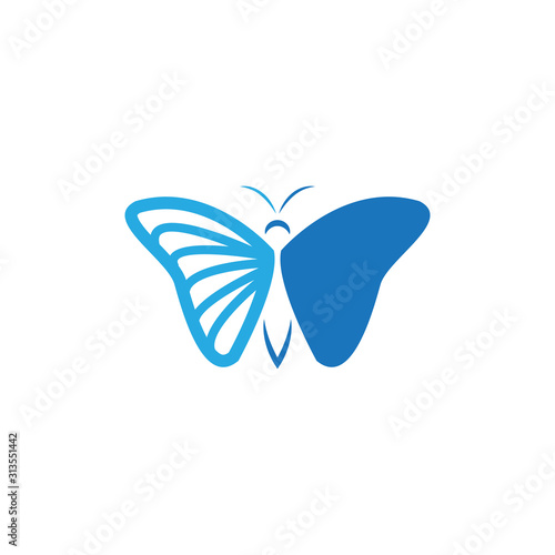 Butterfly icon design template vector isolated illustration