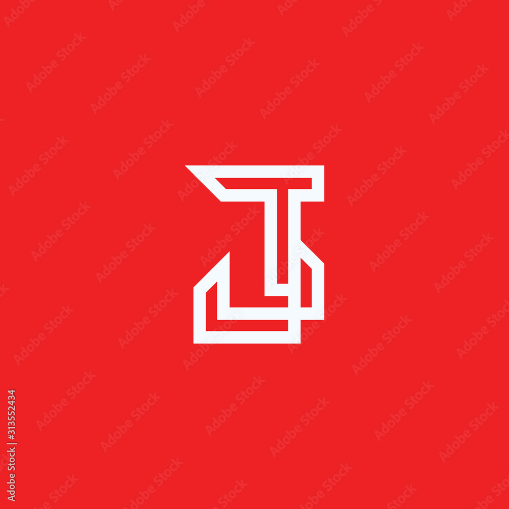 Logo Letter J Or T and J Monogram Design, Simple Icon Initial T and J. Logo Letter J Or T and J Monogram Design, Simple Icon Initial T and J.