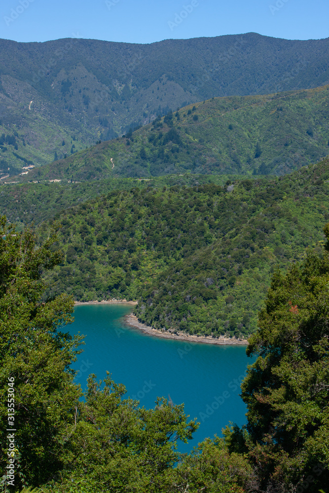 Marlborough Sound New Zealand. Boathouses 