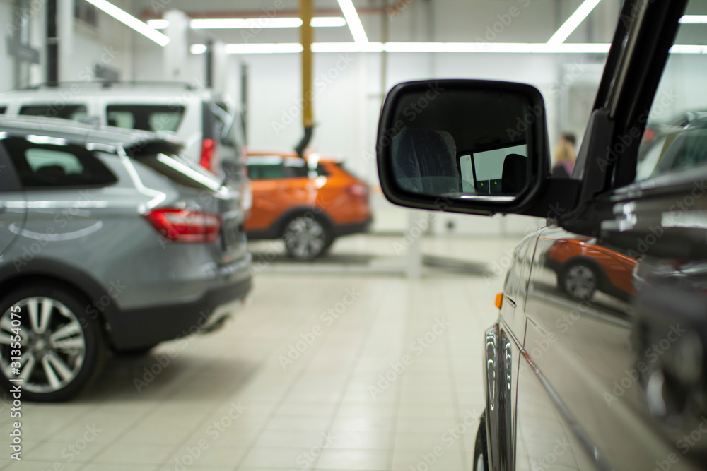 Cars in the service station. Maintenance of the car . Cars in the service station. Maintenance of the car .