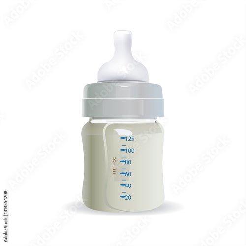 Baby bottle vector