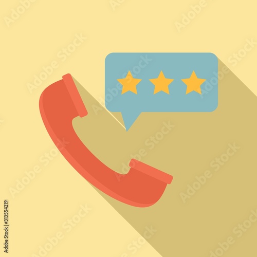 Call center feedback icon. Flat illustration of call center feedback vector icon for web design