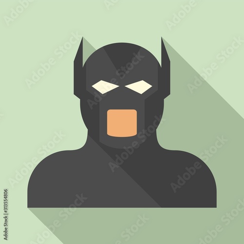 Movie superhero icon. Flat illustration of movie superhero vector icon for web design