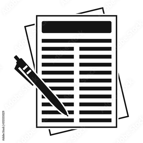 Leasing report paper icon. Simple illustration of leasing report paper vector icon for web design isolated on white background