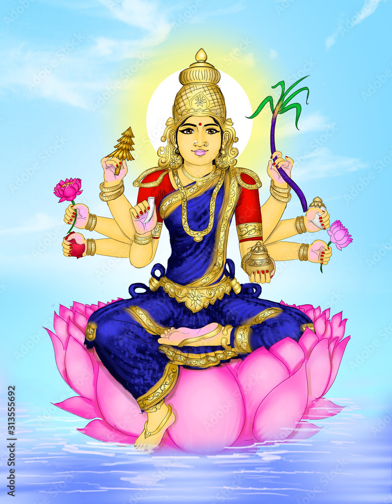 Vajreshwari Devi, a Hindu goddess 