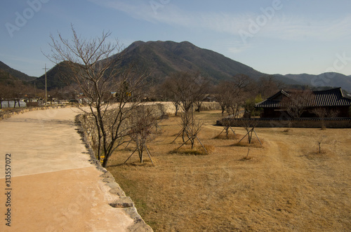 Old korean castle town in Suncheon, South Korea.  It was constructed at the age of Joseon Dynasty. 