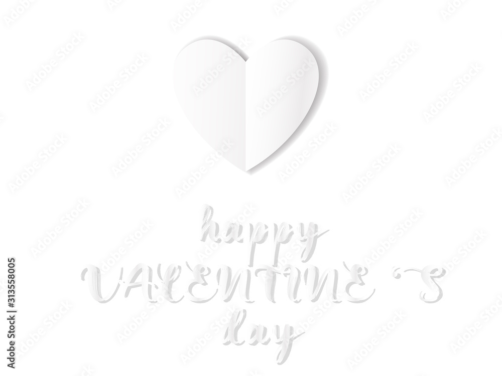 Valentine's Day banner, poster, flyer with hanging  hearts. Vector illustration for Happy Women's, Mother's, Valentine's Day, wedding or love greeting card design.