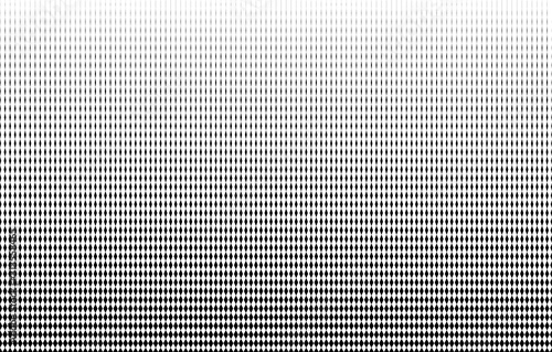 Geometric pattern of black tapering diamonds on a white background.