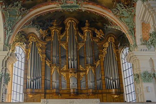 Orgel in der Kathedrale von St. Gallen, Schweiz