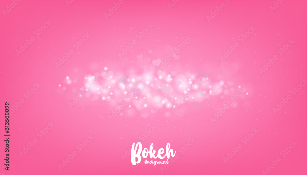 Valentine's Hearts Abstract Pink Background. Valentines Day Wallpaper. Heart Holiday Backdrop, Vector illustration.