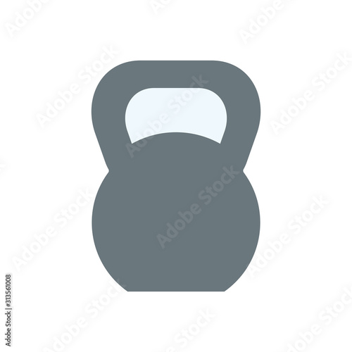 Kettle bell icon vector isolated on white background
