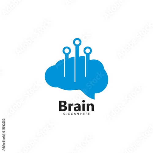 Brain Logo Template vector icon illustration