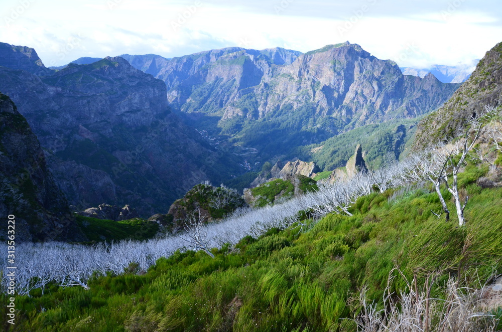 Looking down into Nuns Valley, Madeira, Portugal Looking down into Nuns Valley, Madeira, Portugal