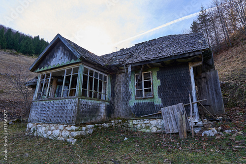 Ruined house in the countryside