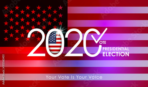 2020 Presidential Election. 2020 United States of America Presidential Election. Vote America Presidential Election Vector Design.