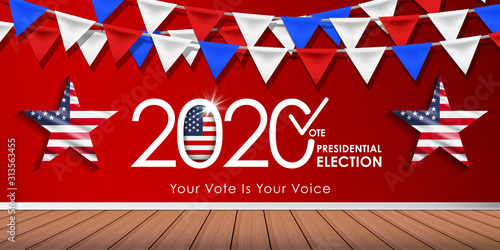 2020 Presidential Election. 2020 United States of America Presidential Election. Vote America Presidential Election Vector Design.