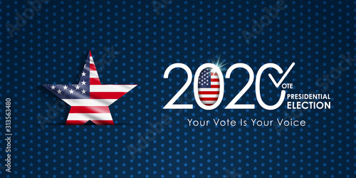 2020 Presidential Election. 2020 United States of America Presidential Election. Vote America Presidential Election Vector Design. photo