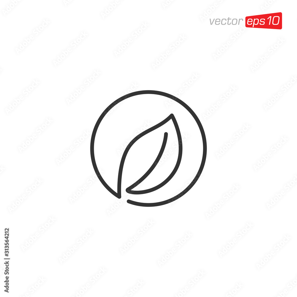 Nature Leaf Icon Logo Design Template Nature Leaf Icon Logo Design Template