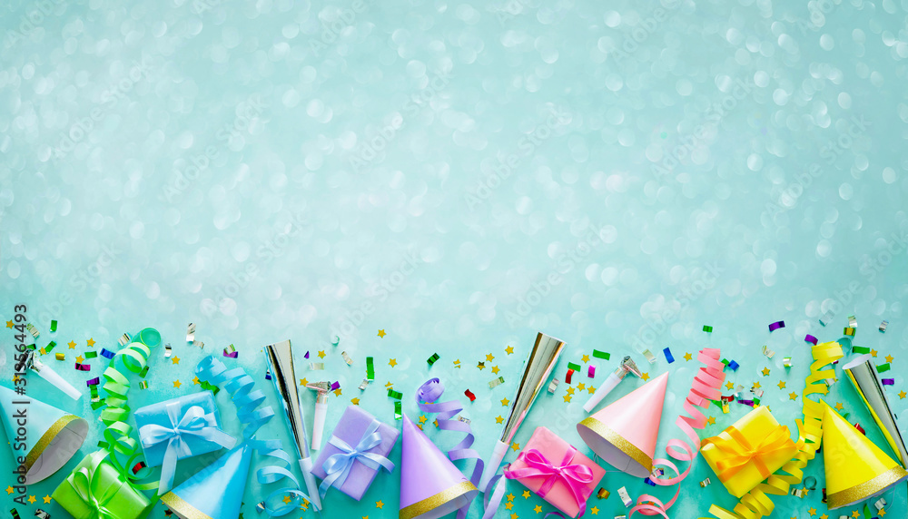 Background for carnival, birthday, New Year or other festivities