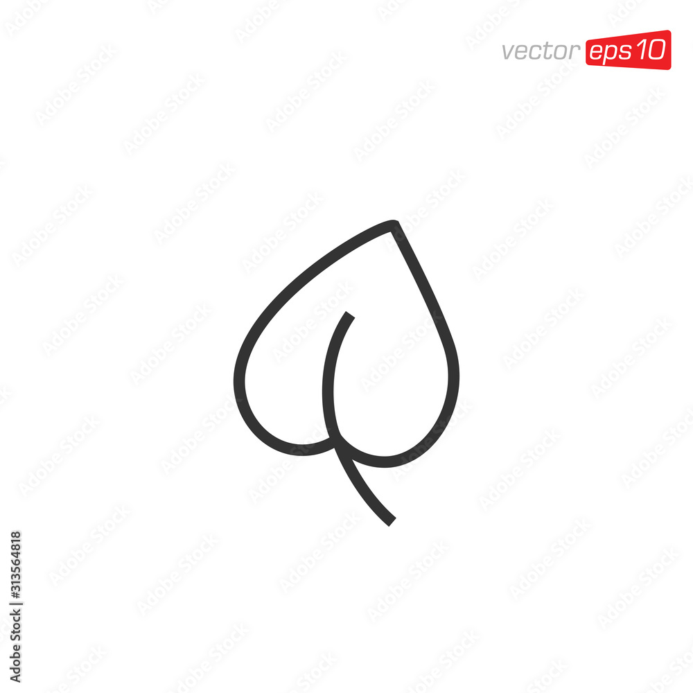 Nature Leaf Icon Logo Design Template Nature Leaf Icon Logo Design Template