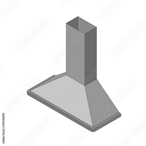Range hood. Vector outline ...