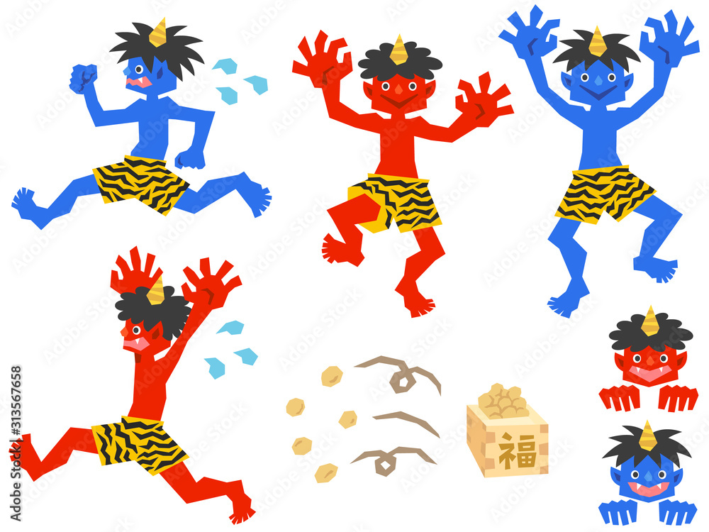 赤鬼と青鬼の子鬼のイラストセット 逃げる からかう 顔と手のアイコン Stock ベクター Adobe Stock 赤鬼と青鬼の子鬼のイラストセット 逃げる からかう 顔と手のアイコン Stock ベクター Adobe Stock
