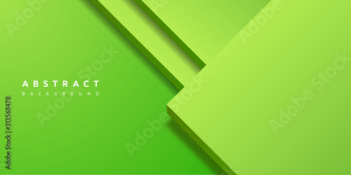 Abstract modern 3d green shape background