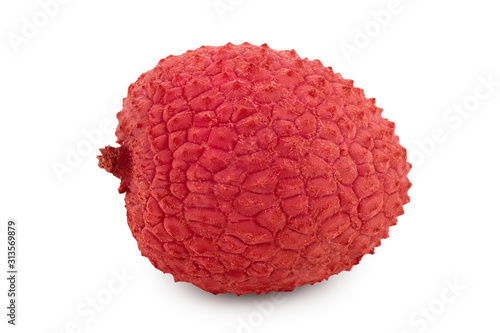 lychee fruit isolated on white background with clipping path and full depth of field photo