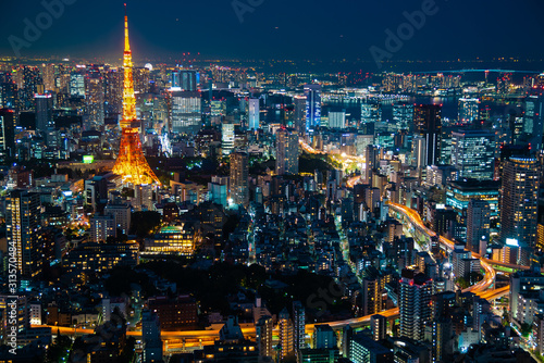 The most beautiful Viewpoint Tokyo tower at Night  japan