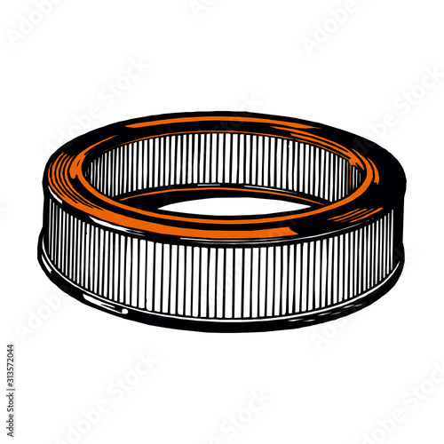 vector air filter symbols isolated on a white background