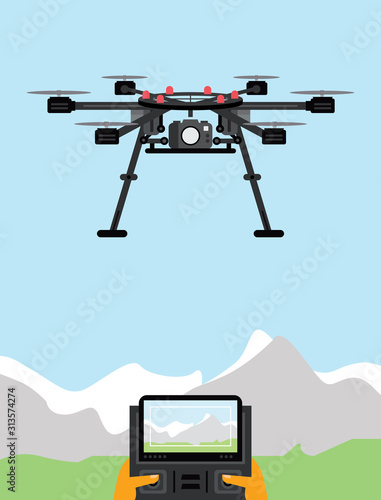 Drone with remote control 
