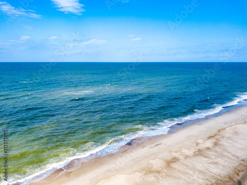 Aerial view of the Sondervig Beach in Denmark - Europe photo