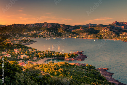 Scenic view of the French Riviera coast