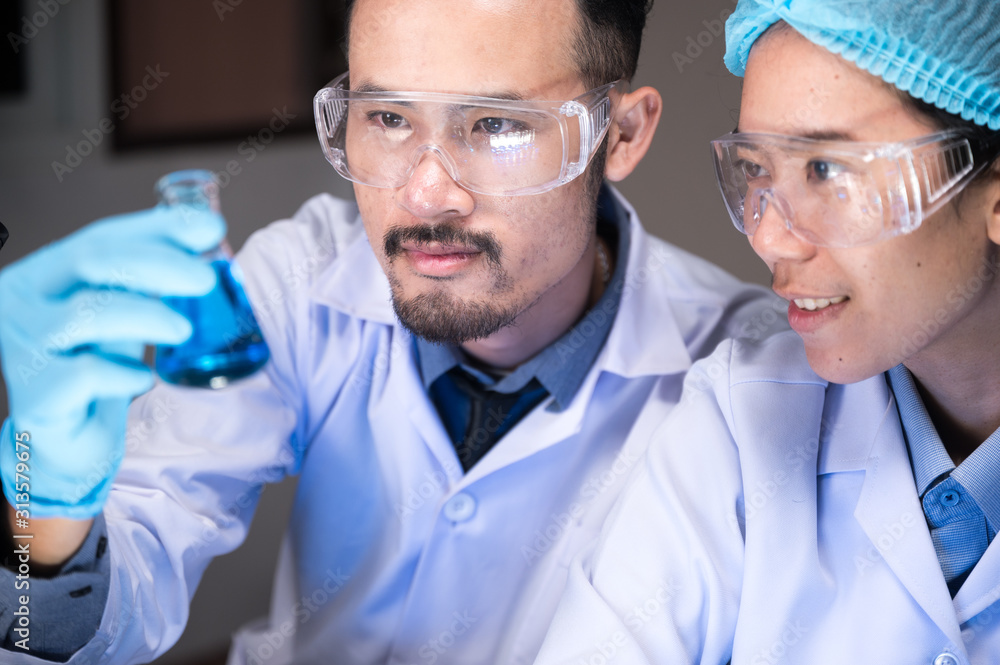 Health care researchers working in life science laboratory Health care researchers working in life science laboratory